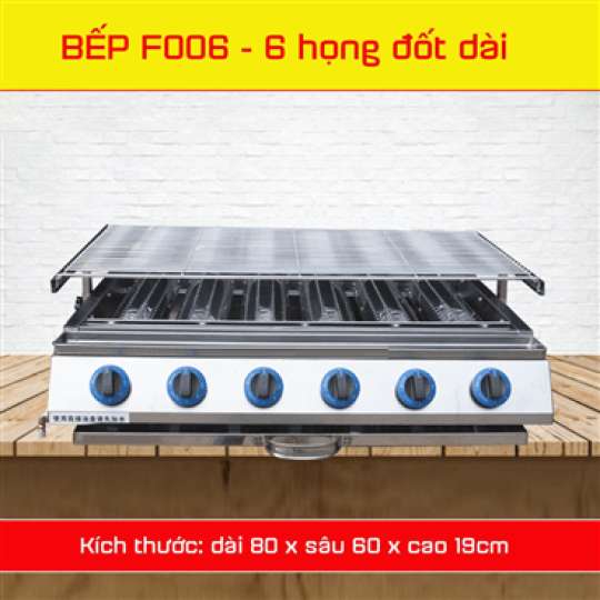 Bếp nướng 4 - 6 - 8 họng đốt dài
